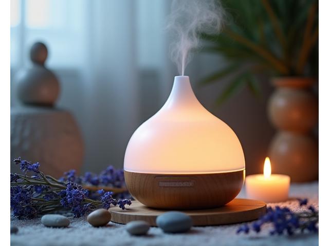 평온한 공간에 놓인 아로마 디퓨저