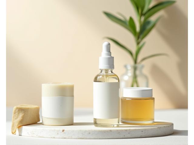 부드러운 식물 기반 스킨케어 제품